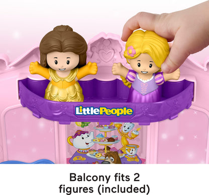 Fisher-Price Little People Toddler Toy Disney Princess Pull-Along Musical Carriage Playset with Figures for Pretend Play Kids Ages 18+ Months, JCW72