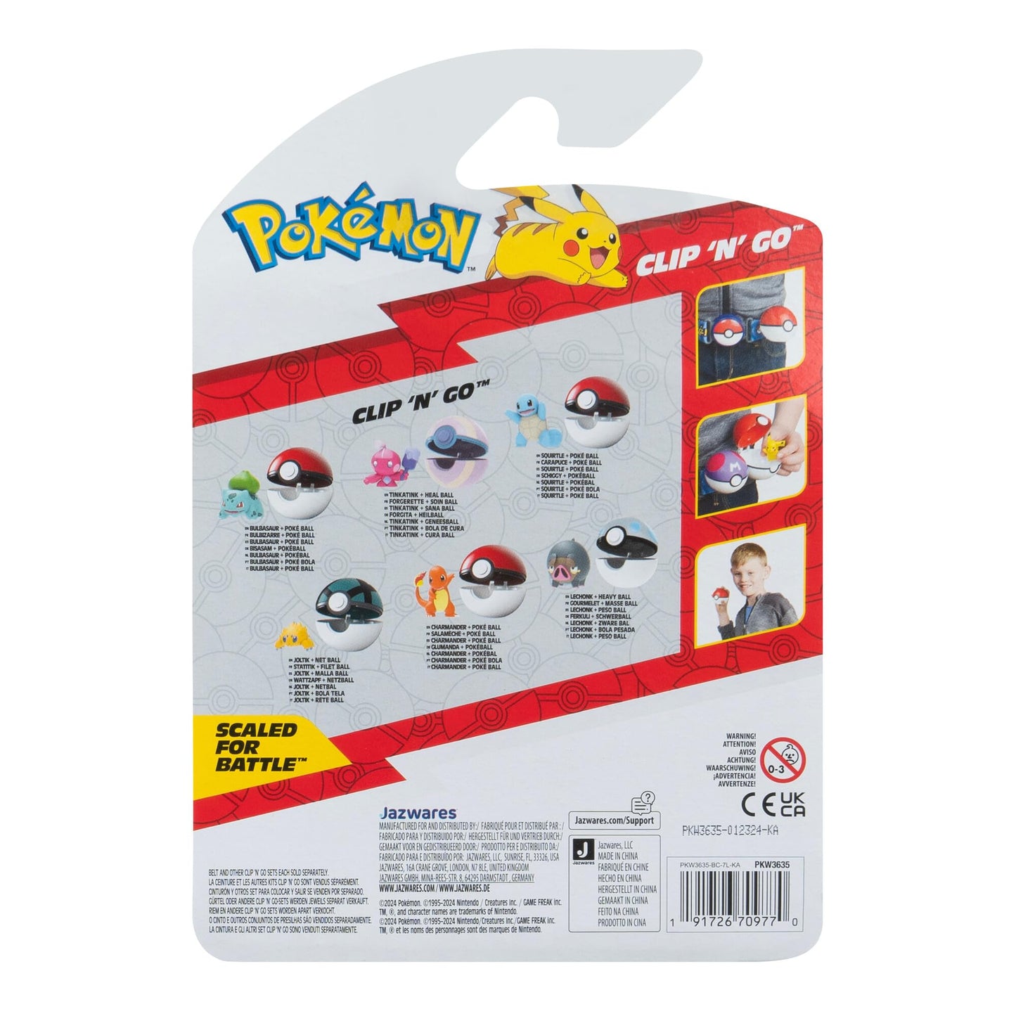 Pokémon Clip 'N' Go Set featuring a Charmander figure and Pokéball for imaginative play.