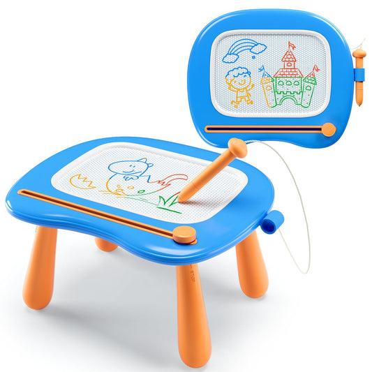 SYHLN Magnetic Drawing Board Toddlers Toys for 1 2 Year Old Boys - Preschool Learning Educational Toys for 12-18 Months Baby - Doodle Pad Birthday Gifts Presents for Kids Age 1-3 - Blue