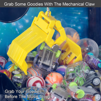 Global Gizmos 50189 Candy Grabber/Claw Machine Arcade Game for Kids/Joystick Controls/Coins Included/Battery or USB Powered/Black Colour
