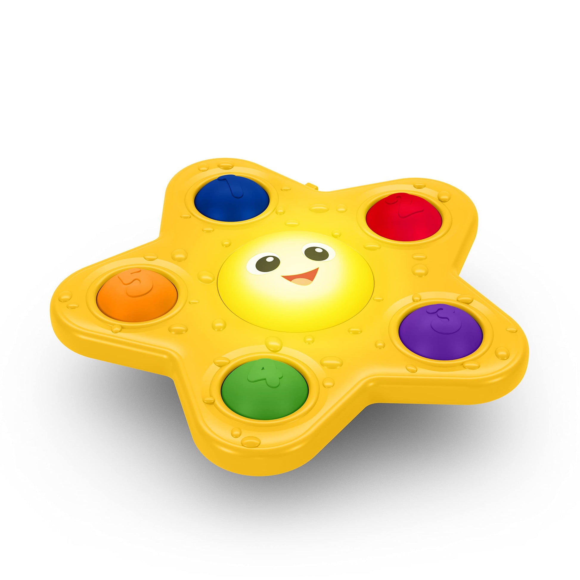 Baby Einstein Ocean Explorers Pop & Glow Starfish sensory toy with light-up features for babies 6 months and older.