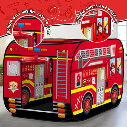 Britik Toys for 3-8 Year Old Kids: Truck Play Tent Pop Up Playhouse Toys for Kids Gifts for 3 4 5 6 7 8 Year Old Boys Girls Toy Presents Foldable Play Tent Set Outdoor Indoor Garden Childrens Toy