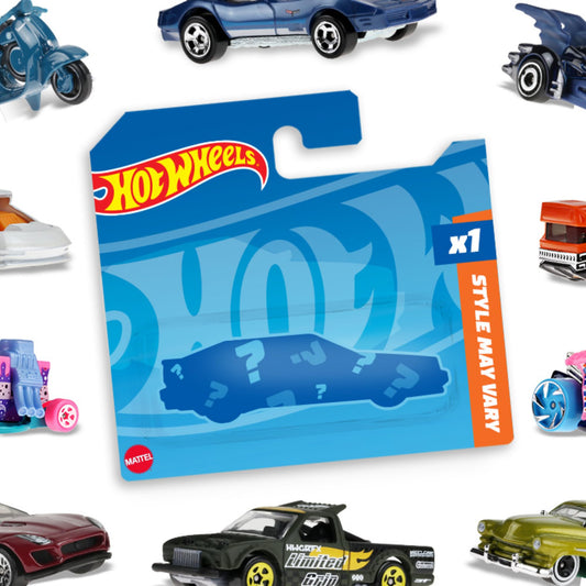 Assorted Hot Wheels 1:64 scale cars, showcasing modern and classic vehicles in vibrant colors for kids and collectors.