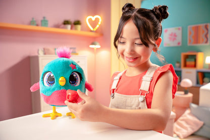 Funtasy Family Chick a Boo - Electronic Kids Chicken Toy - Cute Interactive Plush Pet & Adorable Hen - 50+ Sounds & Reactions - Feed Her, Watch Her Sing, Dance & Lay Eggs - Girls & Boys Gifts Age 3 +