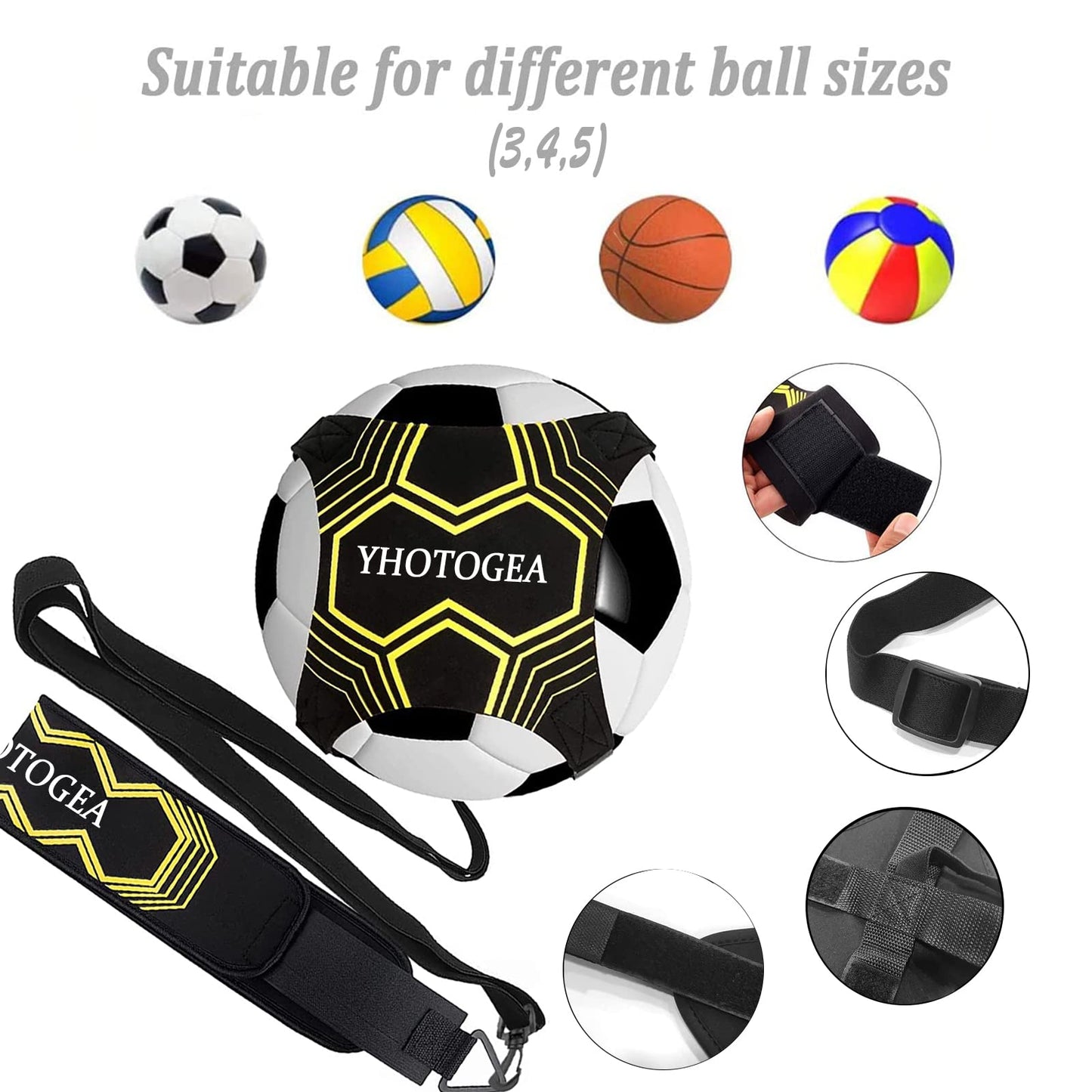 YHOTOGEA Football Training Equipment for Kids, Speed Agility Training Set, Agility Ladder 12 Rung 6M, Football Kick Trainer, 12 Disc Cones, Skipping Rope, Football Training Kit for Soccer Training