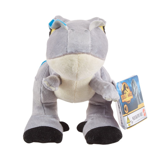 Jurassic World Plush Dinosaur Creatures with Sound - Inspired by Blockbuster Hit Jurassic World Dominion ~ HHB31 - Velociraptor Blue ~ Approx. 9" Long ~ Hear Me Roar!