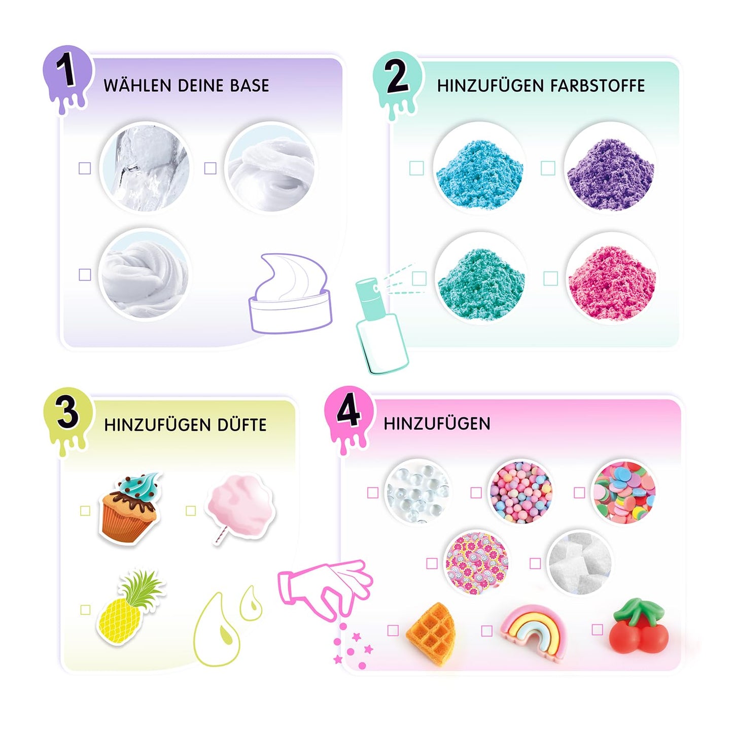 So Slime Premium Slime DIY kit by Canal Toys with clear, butter, and glossy slime, dyes, scents, and decorations for kids aged 6+