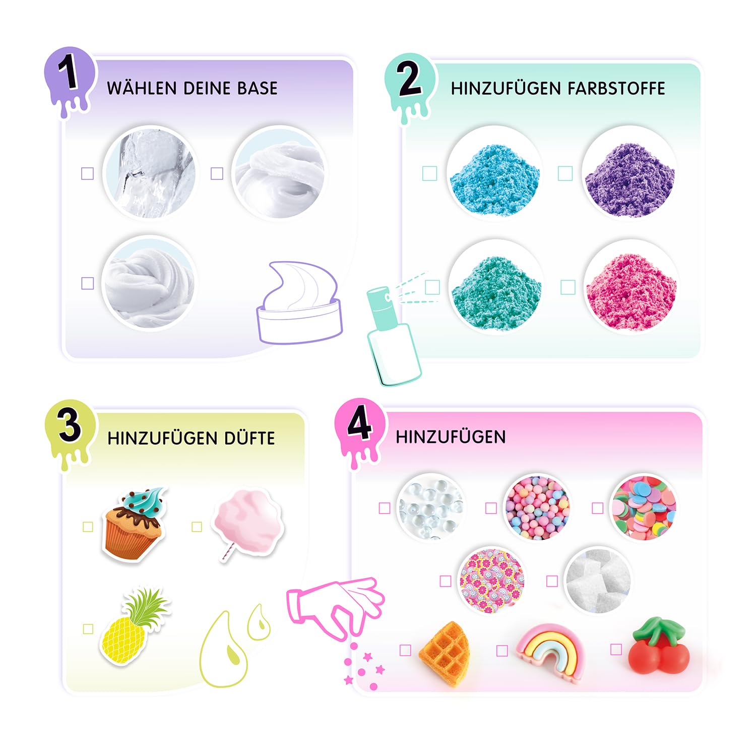 So Slime Premium Slime DIY kit by Canal Toys with clear, butter, and glossy slime, dyes, scents, and decorations for kids aged 6+