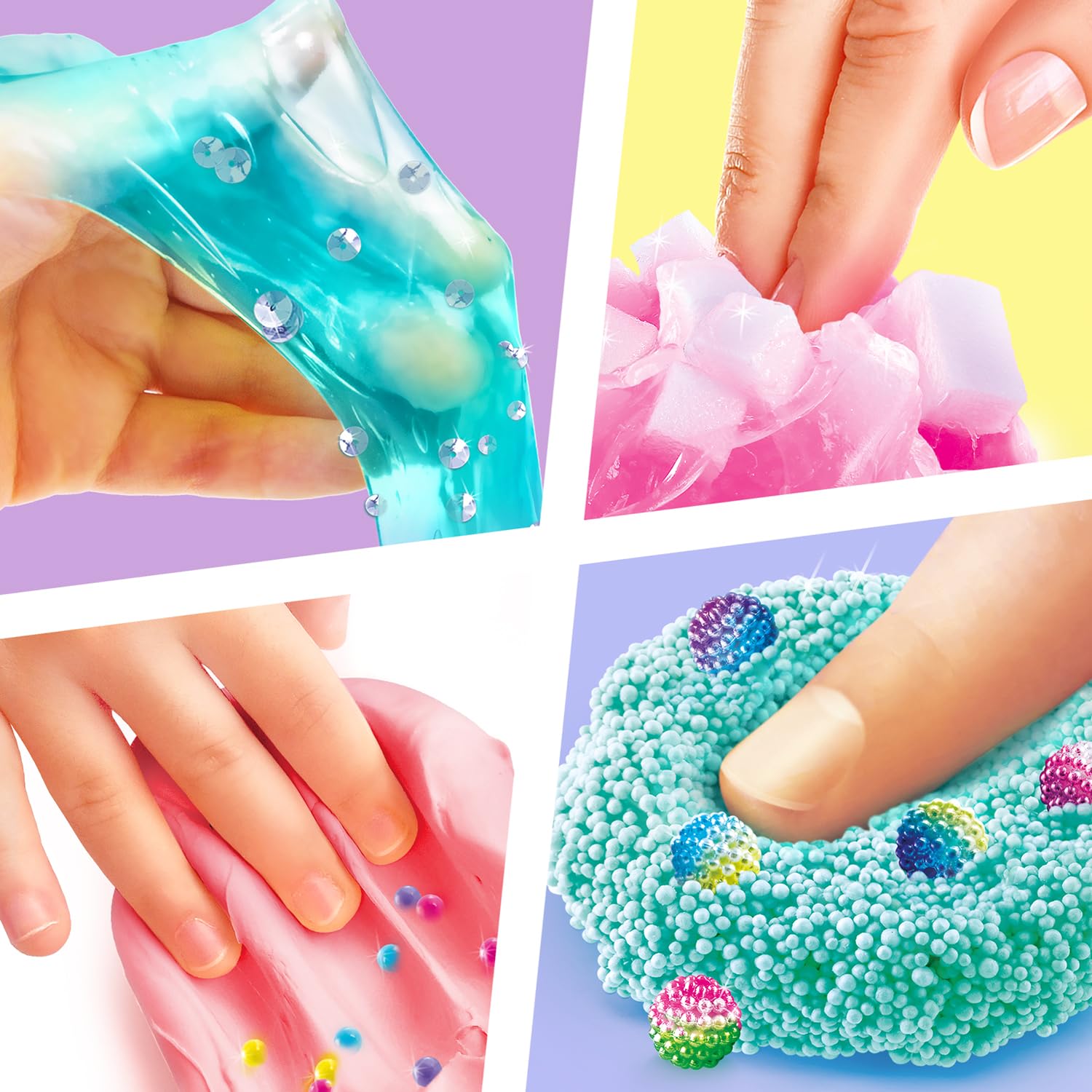 Colorful Canal Toys So Slime ASMR Wheel with textured slime and decorations, offering 80 mix-and-match combinations for children 6+.