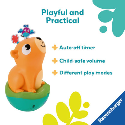 Ravensburger Play+ Push & Listen Roly Poly Capybara Light and Sound Toy - Baby Toys 6 to 12 Months