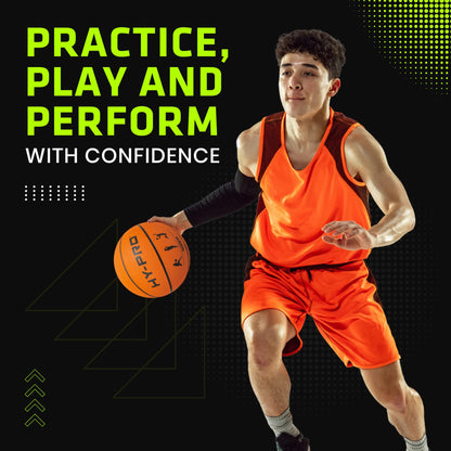 Hy-Pro Basketball Size 5 – Basketball Ball with Durable Rubber Compound, High Bounce, Pimpled Grip for Enhanced Control, Recreational Ball for Home and Court Play, Outdoor Indoor Basket Ball, Tan