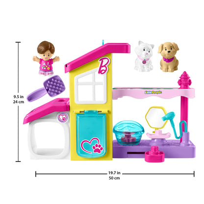 Fisher-Price Little People Barbie Toddler Toy Playset with spa, pet accessories, and music features for pretend play for kids 18 months+