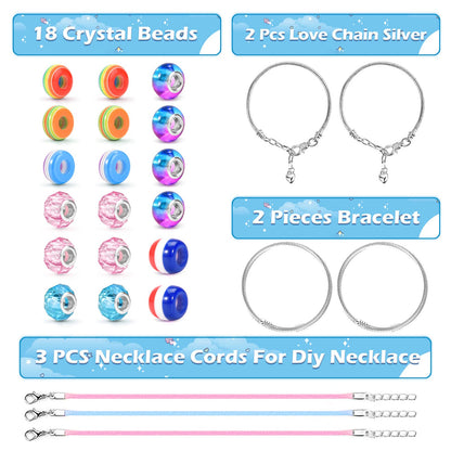 ZOOI Bracelet Making Kit, Jewellery Making Kit for Girls Gifts for 5-13 Year Old Girl Toys Arts and Crafts Kits for Kids, Stocking Fillers Kids, Gifts for Teenage Girls Birthday Presents