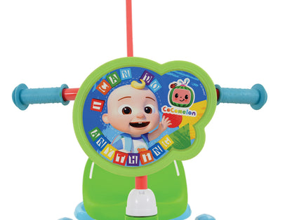 CoComelon My First Trike for Toddlers - Baby Trike with Parent Handle - Adjustable Tricycle - Push Along Bike - 79x44x97cm