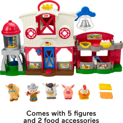 Fisher-Price Little People Caring for Animals Farm - English Edition, interactive playset with Smart Stages learning for toddlers and kids. Ages 1-5 years. GLT78