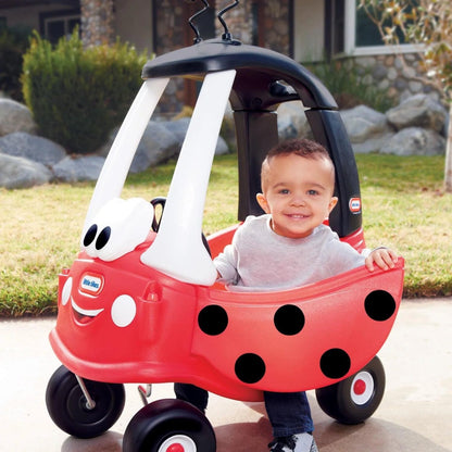little tikes Ladybug Cozy Coupe Car - Ride-On with Real Working Horn, Clicking Ignition Switch, & Fuel Cap