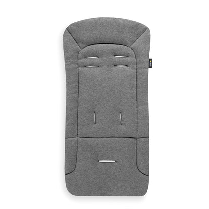 hauck padded pushchair liner in charcoal, soft breathable cotton, fits most strollers and bike trailers, machine washable for easy care