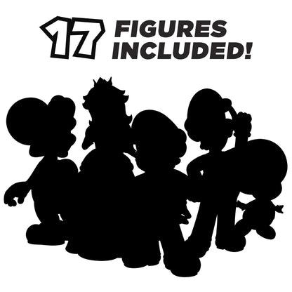 Super Mario Nintendo Advent Calendar with 24 surprise figures, accessories, and mystery characters in a festive holiday gift box.