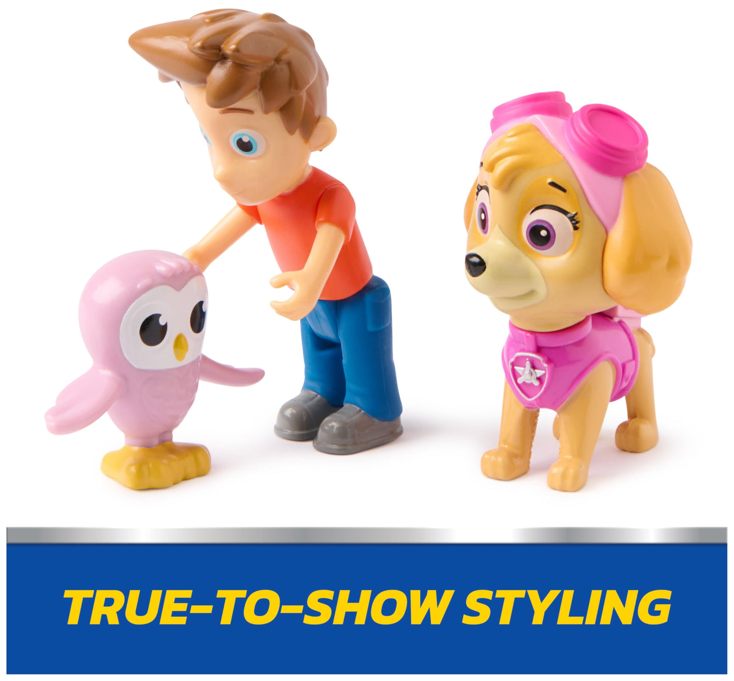Paw Patrol Skye & Alex Porter Figure Pack with Lil Hootie Toy Figure, Kids Toys for Boys and Girls Ages 3 and Up