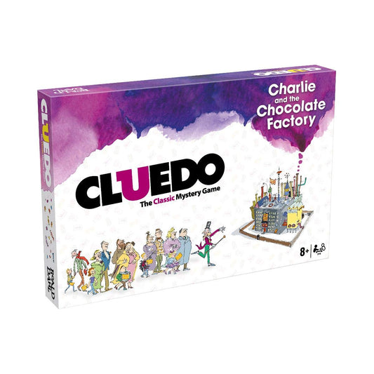 Winning Moves Charlie and the Chocolate Factory Cluedo Mystery Board Game, Play with Charlie Bucket, Veruca Salt and the Oompa-Loompas, Discover the secret's of Wonka's factory, fors ages 8 plus