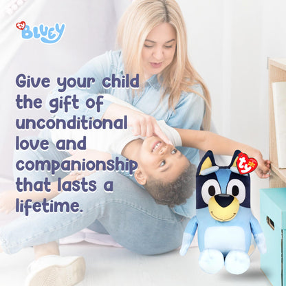 TY Bluey Beanie Babies Set of 2 – Bluey and Bingo 20CM – Soft Plush Toy for Kids, Collectible, Cuddly Plushies, Soft Play Toy for Boys and Girls