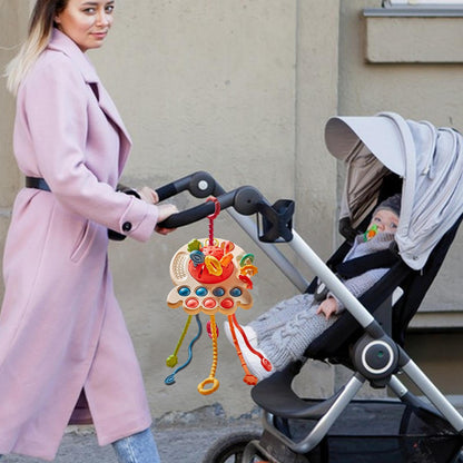 ETUCYNG Baby Toy Pull String Toy - Silicone Pull String Activity Toy, U-fo Silicone Pulling Toy, Sensory Toys For Toddler, Travel Toys For Babies, Early Development Baby Toys Fine Motor Skills Toys