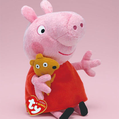 TY Peppa Pig Beanies 6-Piece Set - Peppa, George, Rebecca, Freddy, Candy and Emily - Soft Plush Toy for Kids - Collectible Stuffed Animal Plushies - Cuddly Soft Toys for Children
