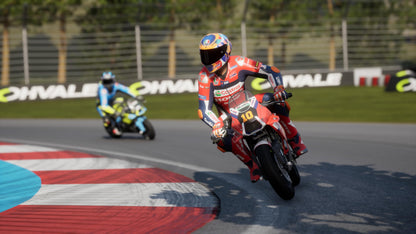 MotoGP 26 PlayStation 5 game cover featuring racing motorcycles and dynamic racing scene with vibrant colors.