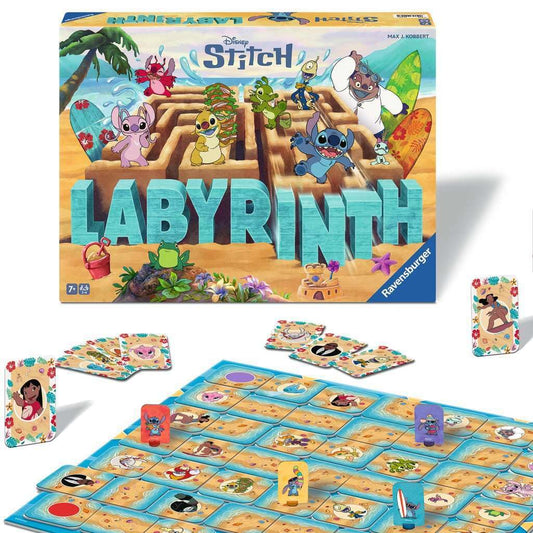 Ravensburger Disney Stitch Labyrinth The Moving Maze Game Family Strategy Board Game for Kids & Adults Age 7 Years Up - 2 to 4 Players