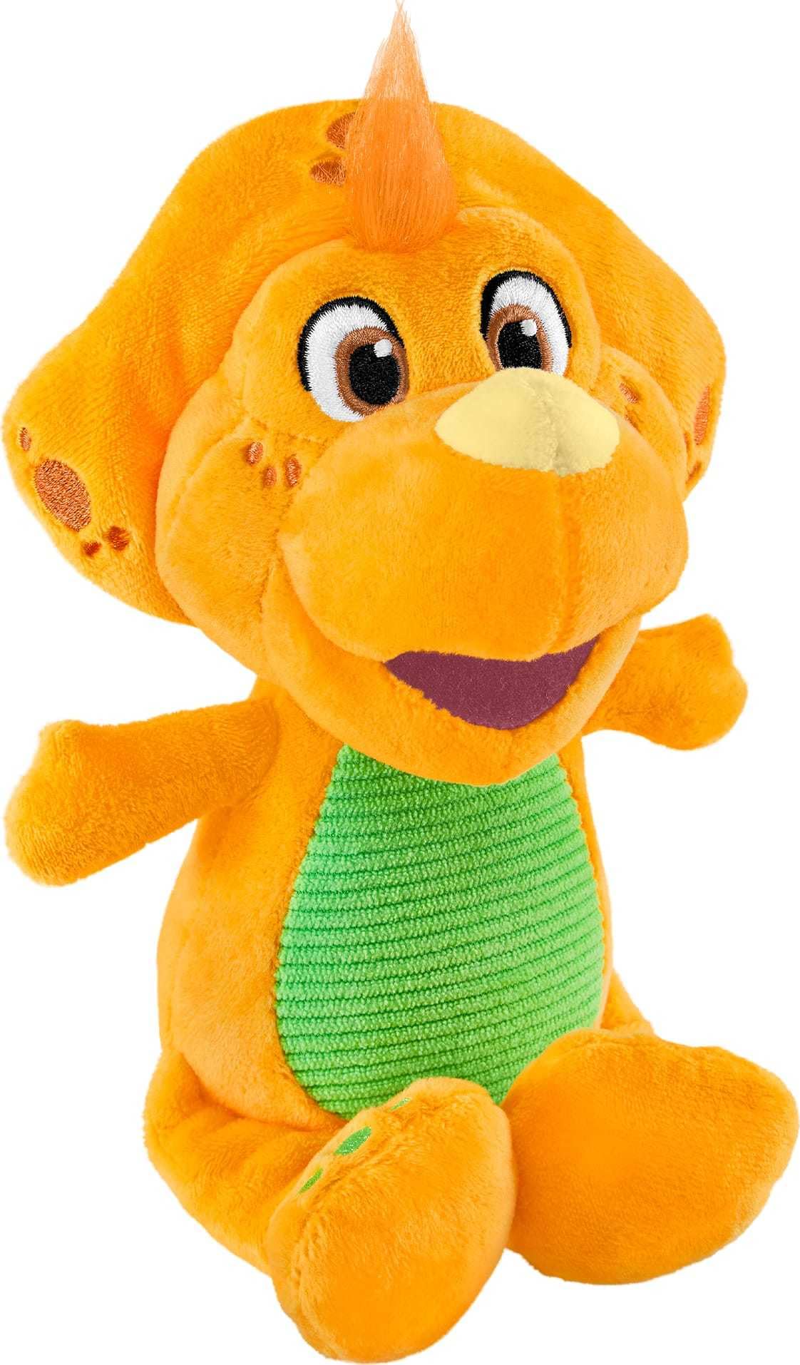 Fisher-Price Barney plush character from the World Toddler Toys collection, soft and cuddly for preschool kids ages 2+ years.