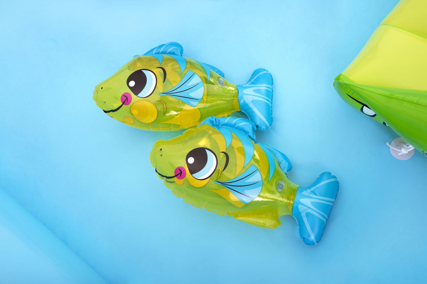 Bestway 7'10" x 6'9" Fantastic Aquarium Play Center with colorful aquatic design and water features for kids.