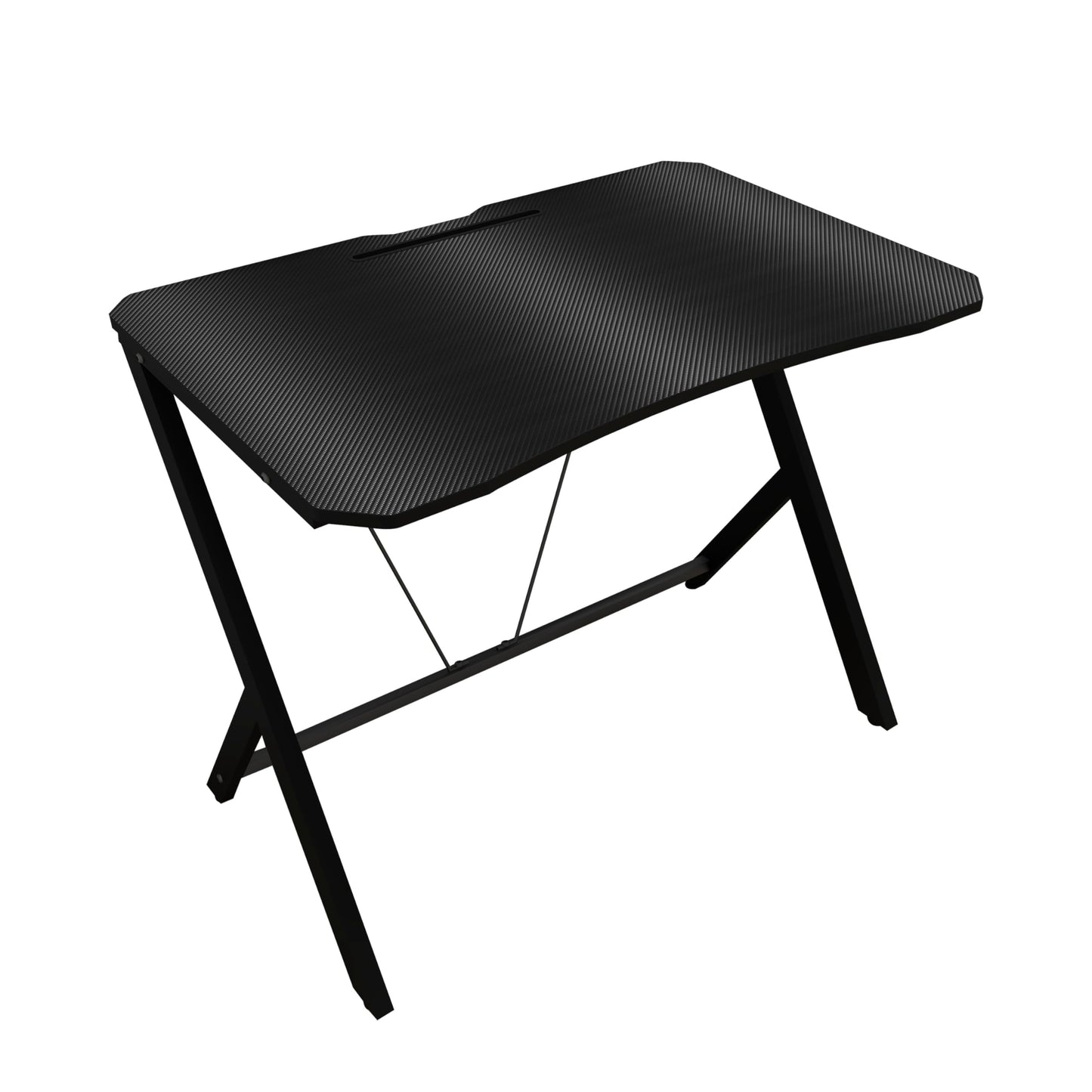 DEILALY 90 CM Width Gaming Desk Carbon Fiber Surface Gamer Table Computer Gamer Desk with Monitor Shelf Study Desk Work Station PC Table Carbon Steel Leg Corner