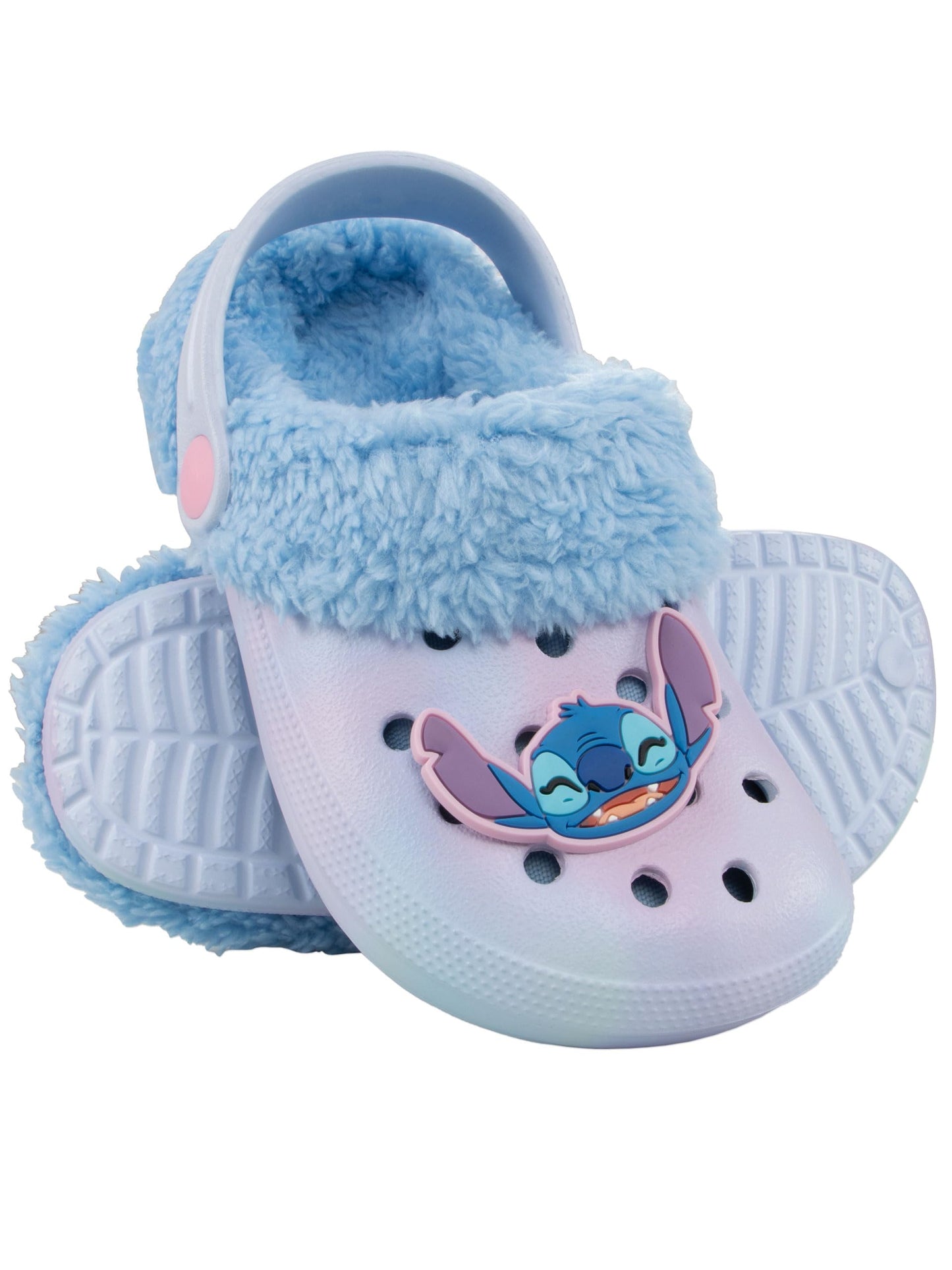 Disney Stitch Shoes | Lilo and Stitch Girls Clogs | Fleece Lined Clogs | Blue 12