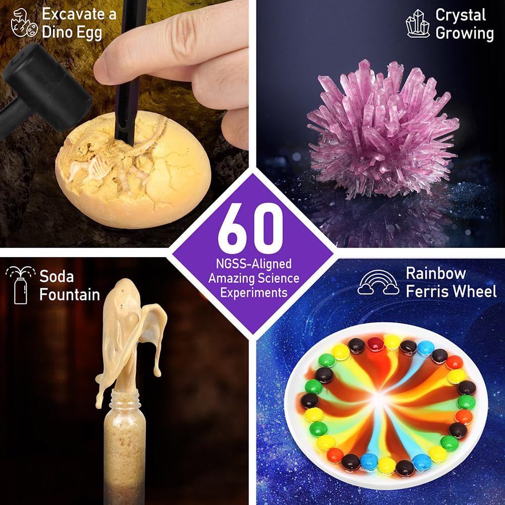 BenBen science experiment kit for kids with colorful science tools and materials for fun STEM activities and learning.