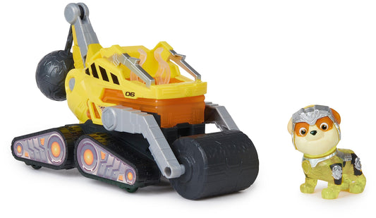 Paw Patrol: The Mighty Movie, Construction Toy Truck with Rubble Mighty Pups Action Figure, Lights and Sounds, Kids’ Toys for Boys and Girls 3+