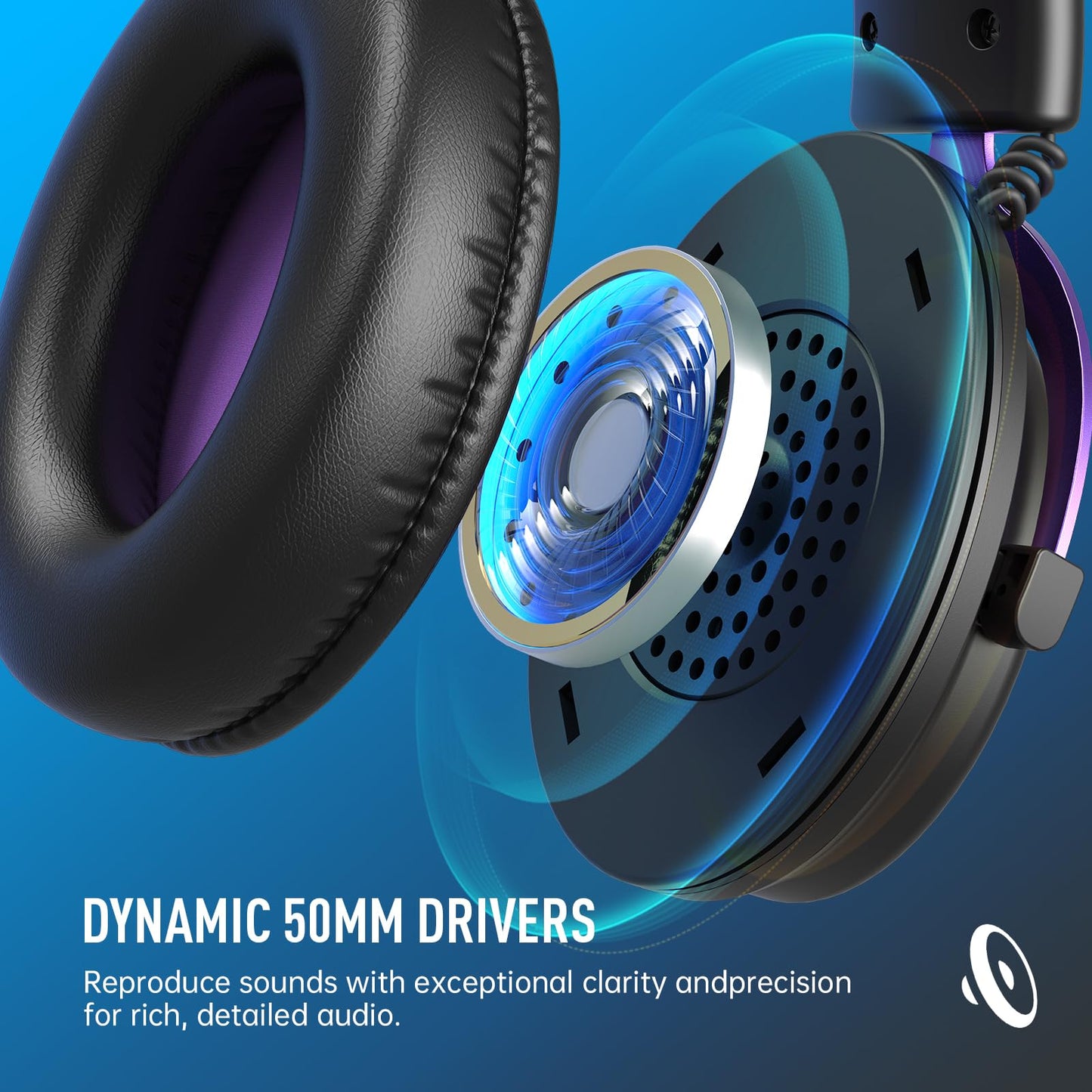 EKSA E900WT wireless gaming headset with microphone, noise canceling, 80-hour battery, USB, Bluetooth 5.4, and all-day comfort.