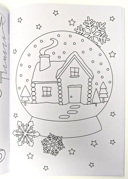 YLAB Christmas activity book set for kids, featuring coloring, dot-to-dot, and puzzles on recycled paper, perfect festive fun.