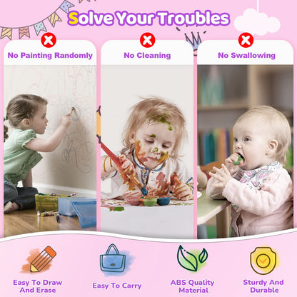 Kikidex Magnetic Drawing Board for 1-3 year old Kids, Girl Toys for Toddlers, Birthday for 1 2 3 Year Old, Etch a Sketch for Kids, Doodle Board for Age 1-3 (Purple)