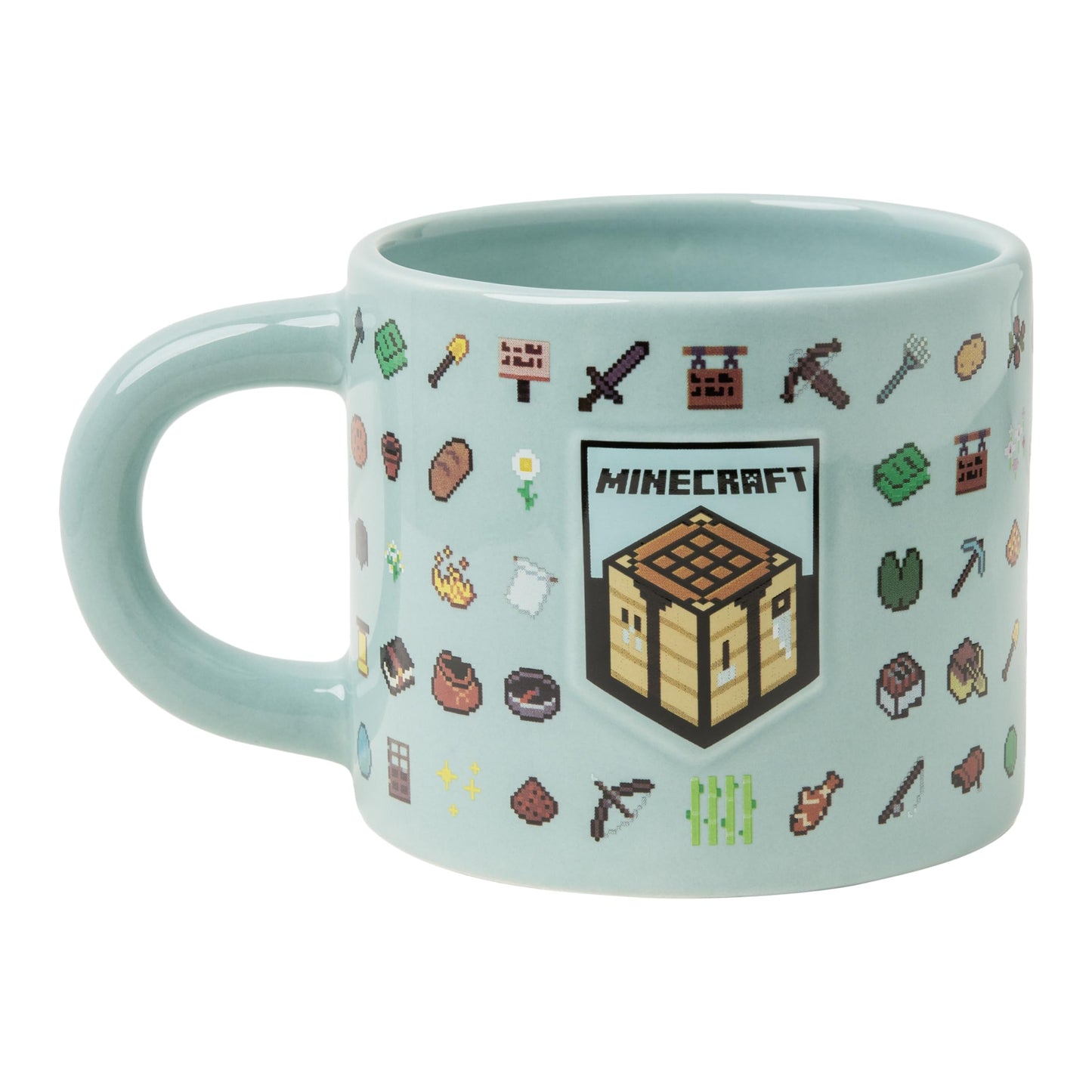 Minecraft Mug, Officially Licensed 400ml Large Ceramic Coffee Cup, Embossed Details, Video Game Merchandise for Gamers & Collectors, Tea, Hot Chocolate