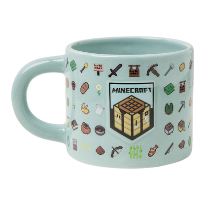 Minecraft Mug, Officially Licensed 400ml Large Ceramic Coffee Cup, Embossed Details, Video Game Merchandise for Gamers & Collectors, Tea, Hot Chocolate