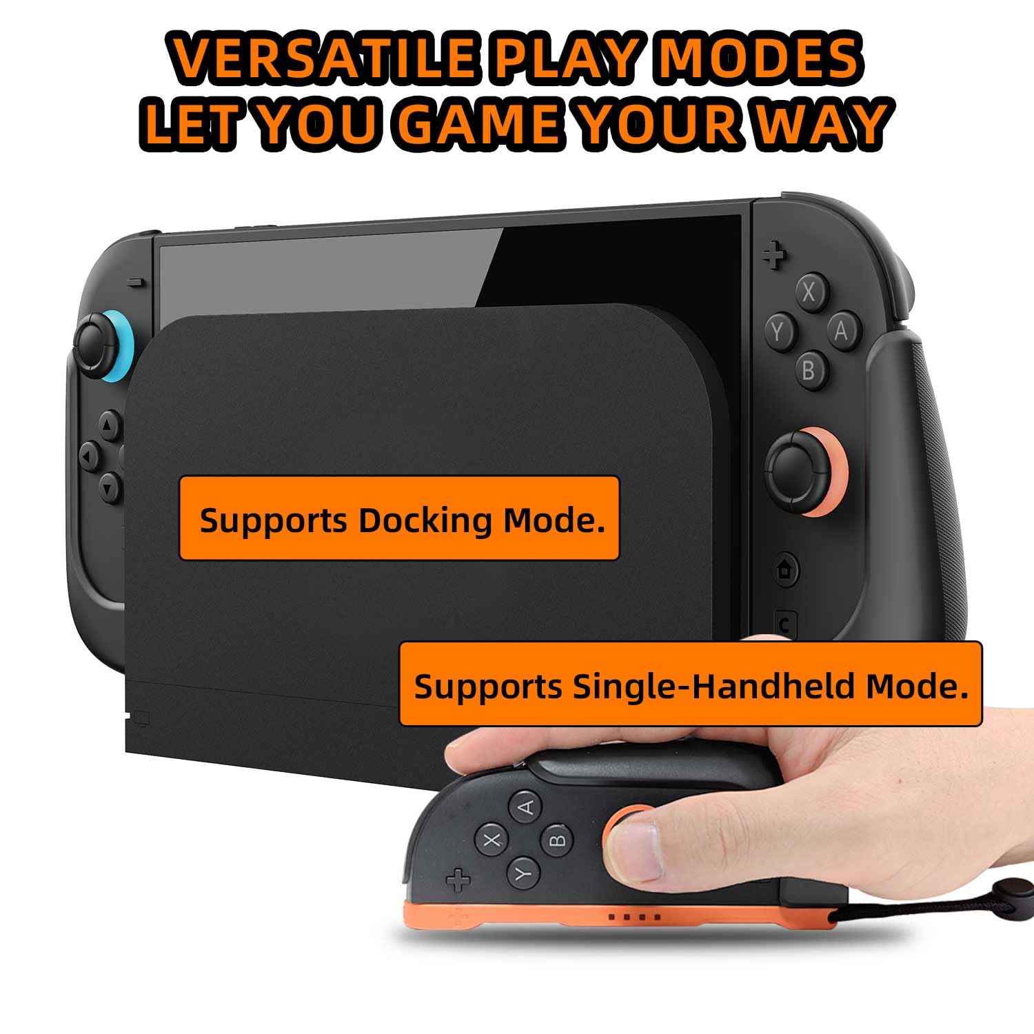 IFYOO NexGrip ergonomic grip set for Nintendo Switch 2 Joycons, black controller grip case with textured surface for comfortable gaming