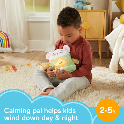 Fisher-Price Toddler Toy Meditation Mouse Plush Sound Machine with Music and Light for Preschool Kids Ages 2+ Years, GRV08