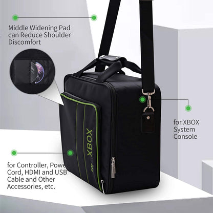 G-STORY hard carrying case for Xbox Series S, travel storage bag with controller skin, designed for console and accessories.