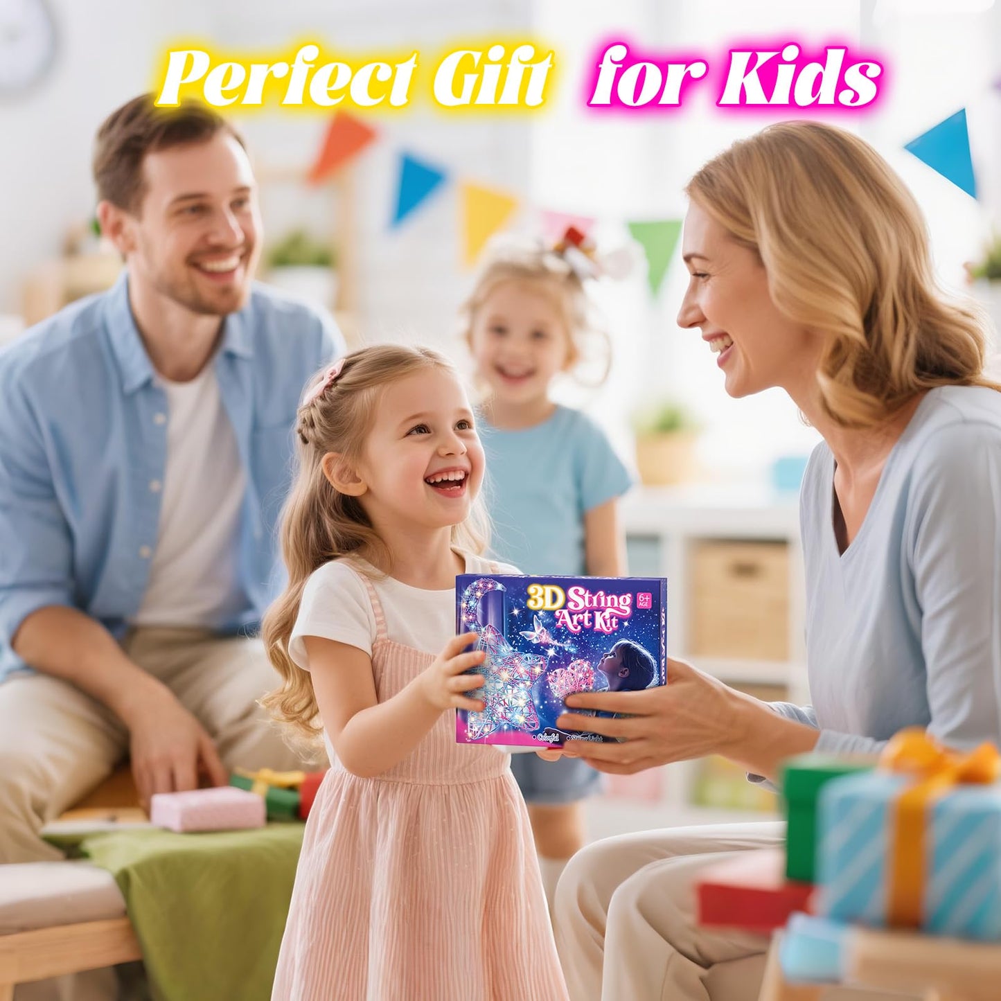 Hapikids Craft Kits for Kids, 3D String Art Kit Arts and Crafts for Kids Toy Age 9 10 11 Year Old Girls Birthday Presents for 6 7 8 9 Year Olds Boys Toy Age 8 9 10 Christmas Xmas Gifts DIY Girl
