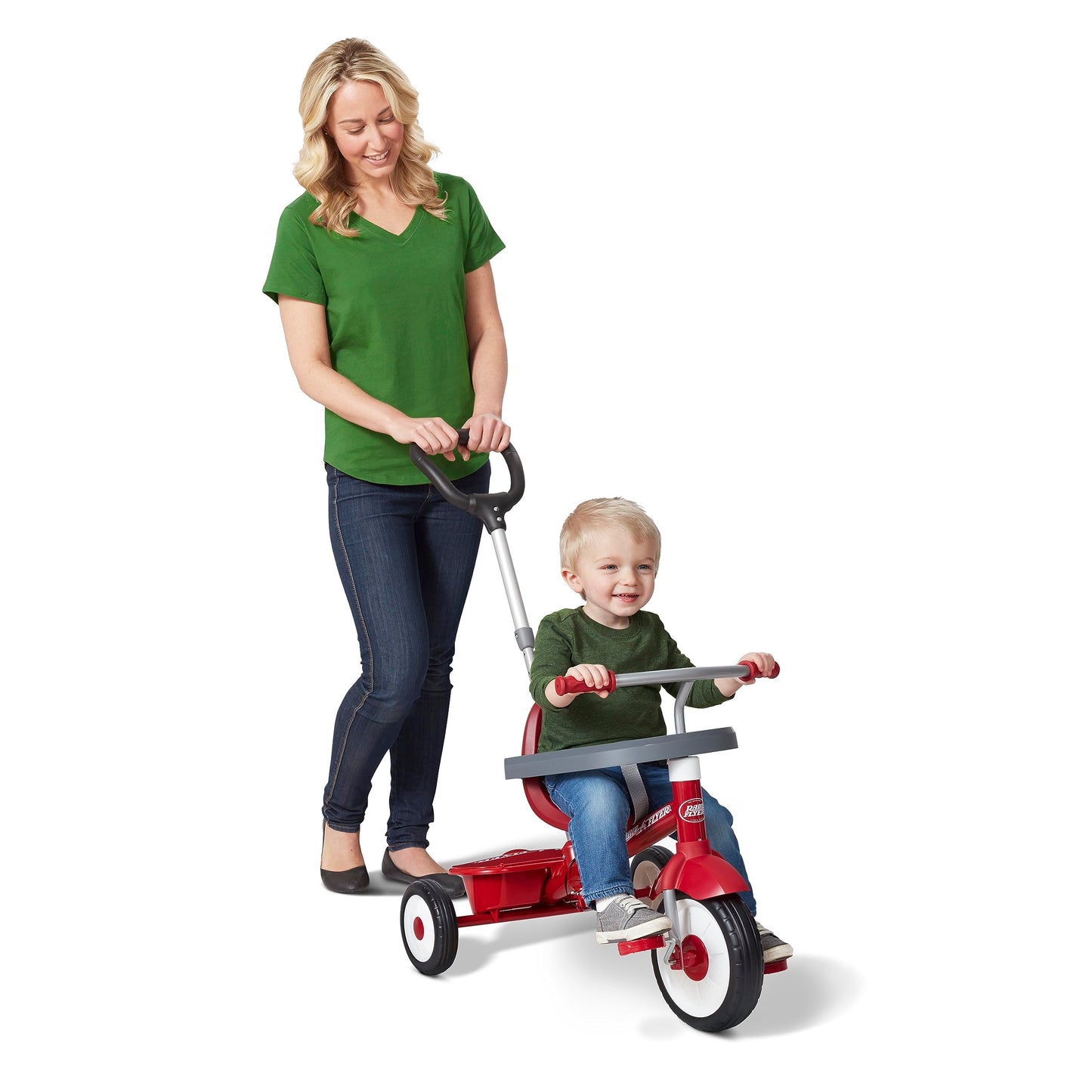Radio Flyer 3-in-1 Stroll 'N Trike, Red Toddler Trike For 1.5-5 Years Old