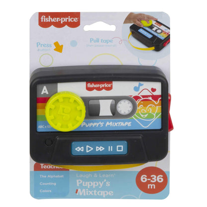 Fisher-Price Laugh & Learn Puppy’s Mixtape toy featuring colorful buttons and playful puppy design for early learning and fun.