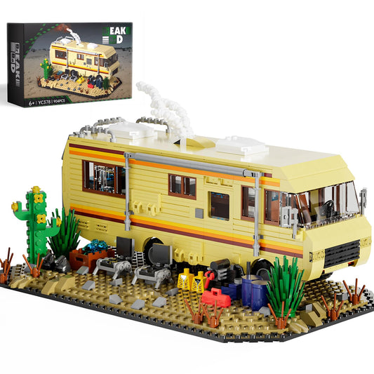 TOY PLAYER Breaking RV Adventure Building Set, MOC Upgraded Classic Scene, Compatible with Lego for Adults, for Adults and Avid Fans