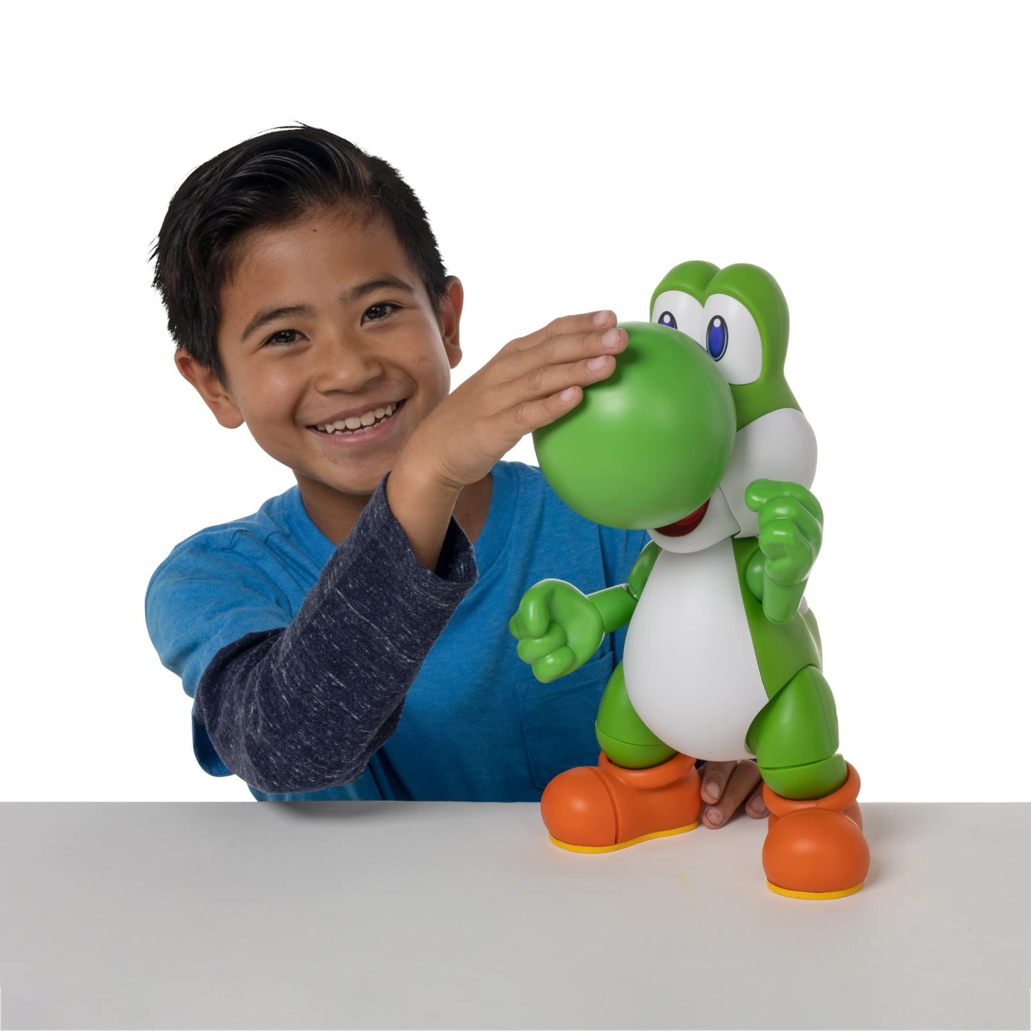 Super Mario Nintendo Yoshi plush toy, 14-inch character with 13 points of articulation, motion-activated sounds and phrases.