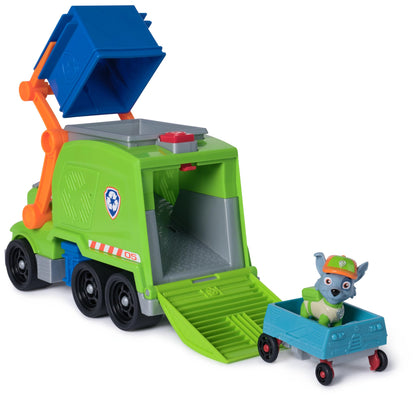 Paw Patrol: Crush ’N’ Roll Recycling Lorry with Rocky Action Figure & Transforming Compacted Recycling Vehicle, Kids’ Toys for Boys & Girls Aged 3 and up