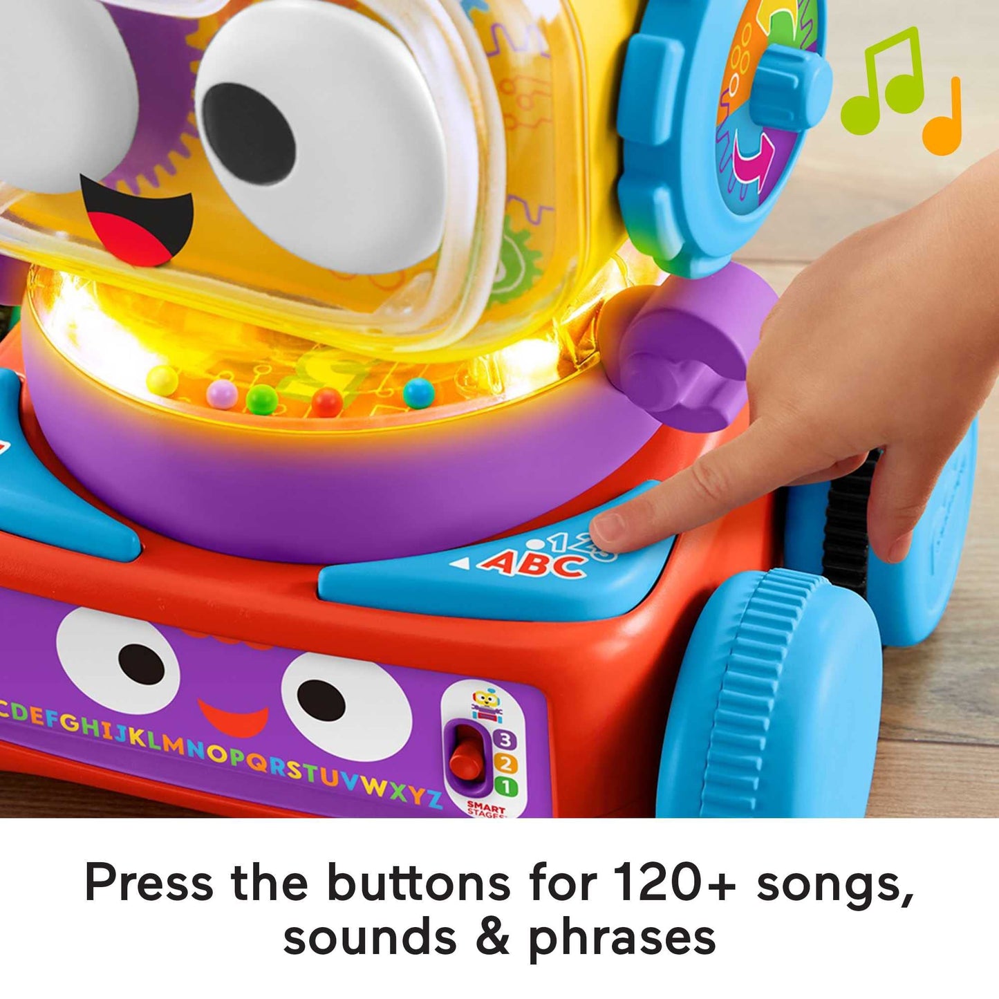 Fisher-Price 4-in-1 Ultimate Learning Bot, electronic activity toy with lights, music and educational content for infants and kids 6 months and up, HBB04